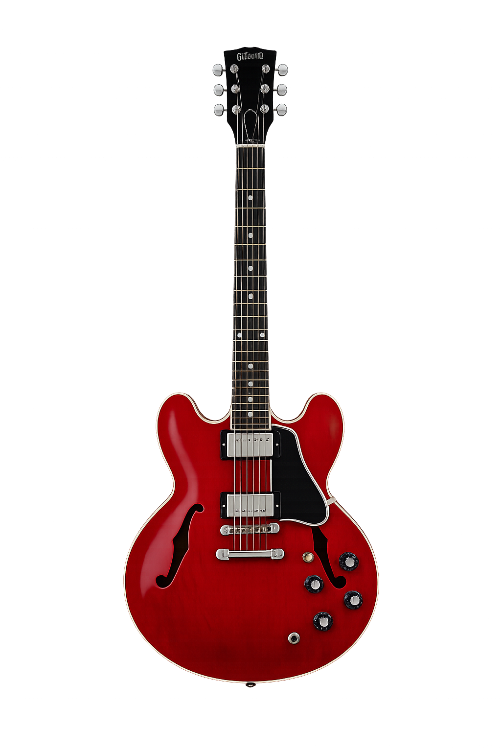 ES-335 style semi-hollow electric guitar body shape