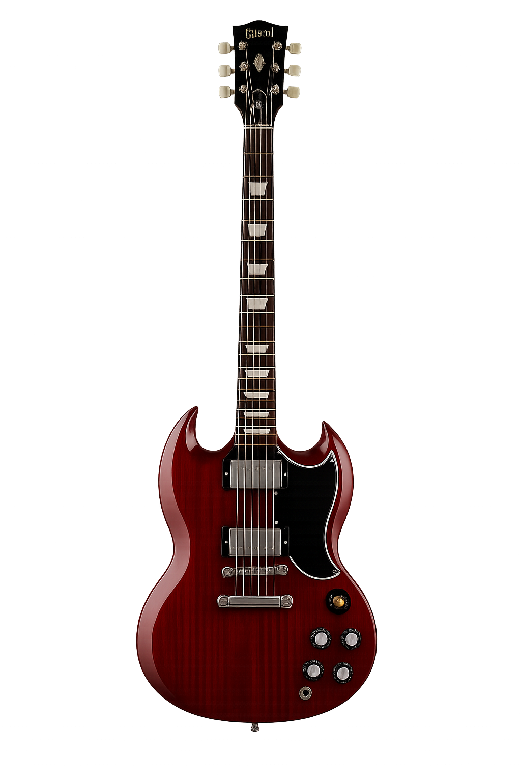 SG-style electric guitar body shape