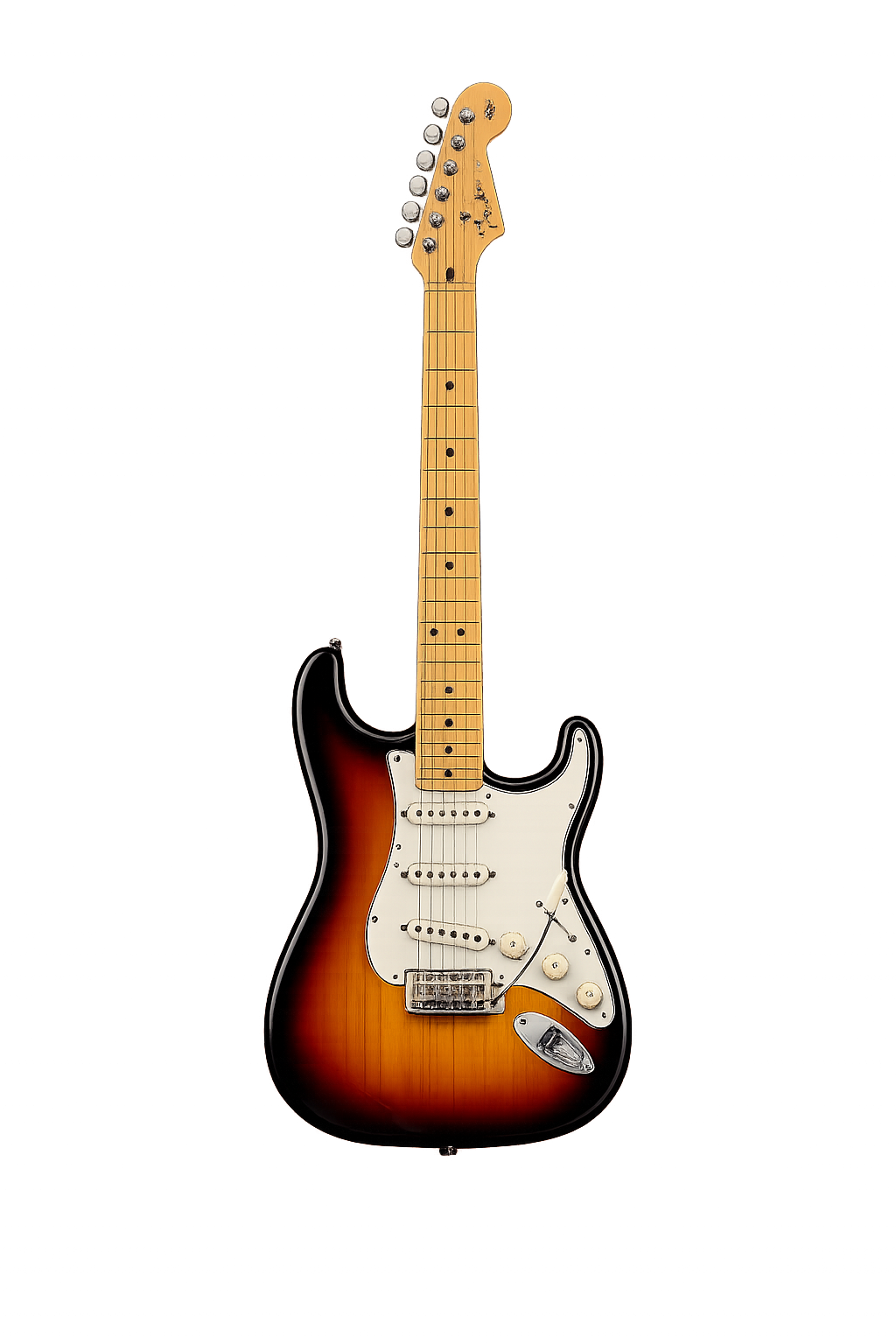 Strat-style electric guitar body shape