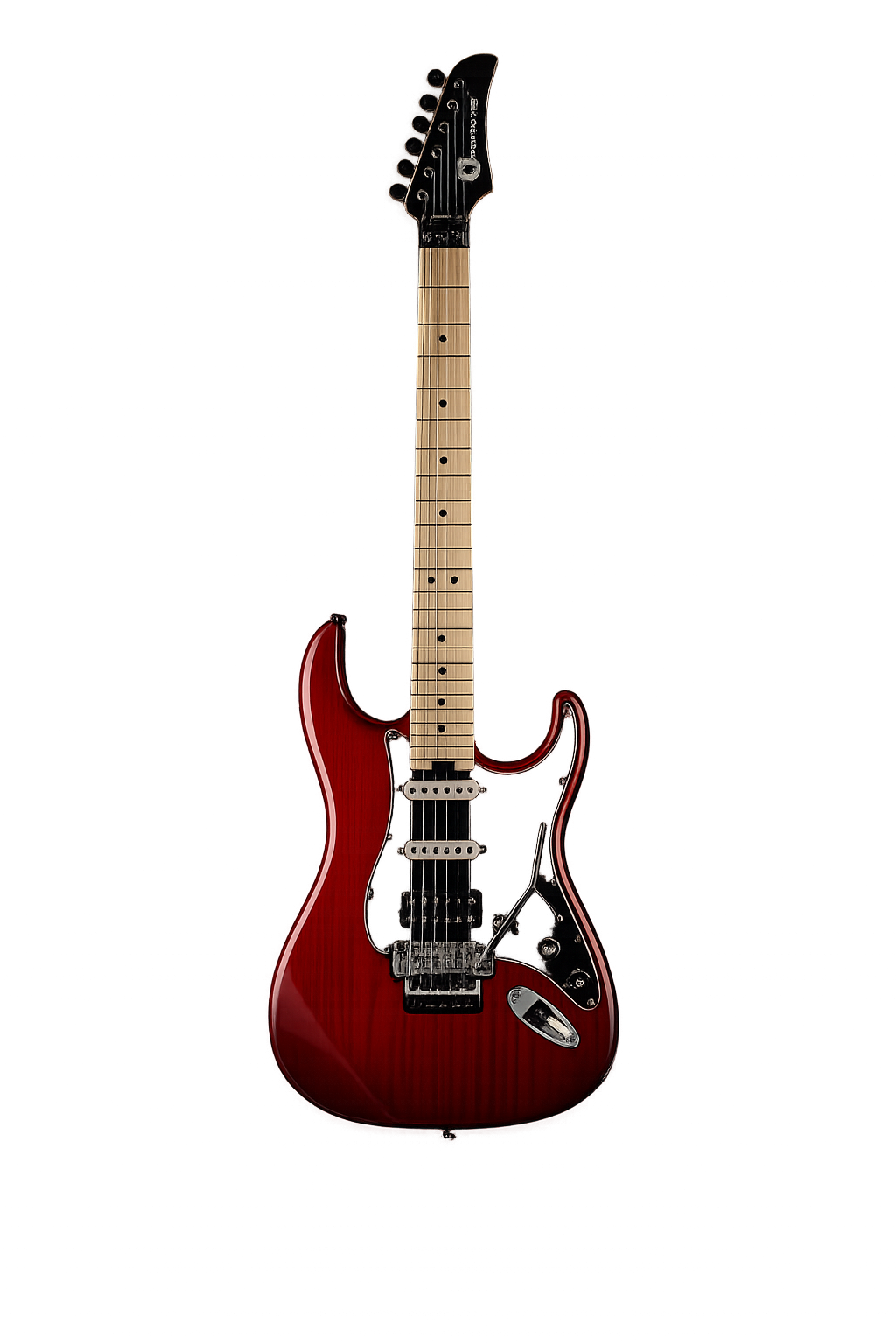 Superstrat electric guitar body shape